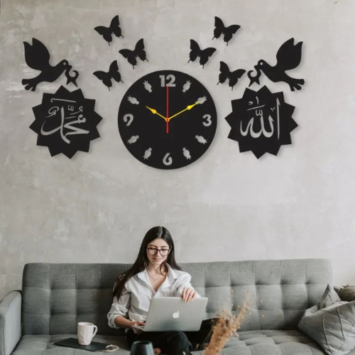 3DWoodenWallClock40InchesIslamicWallClockwithAllah_MuhammadDesignModernHomeDecor_3