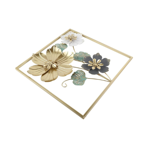 Decorative tray with floral designs on a white background